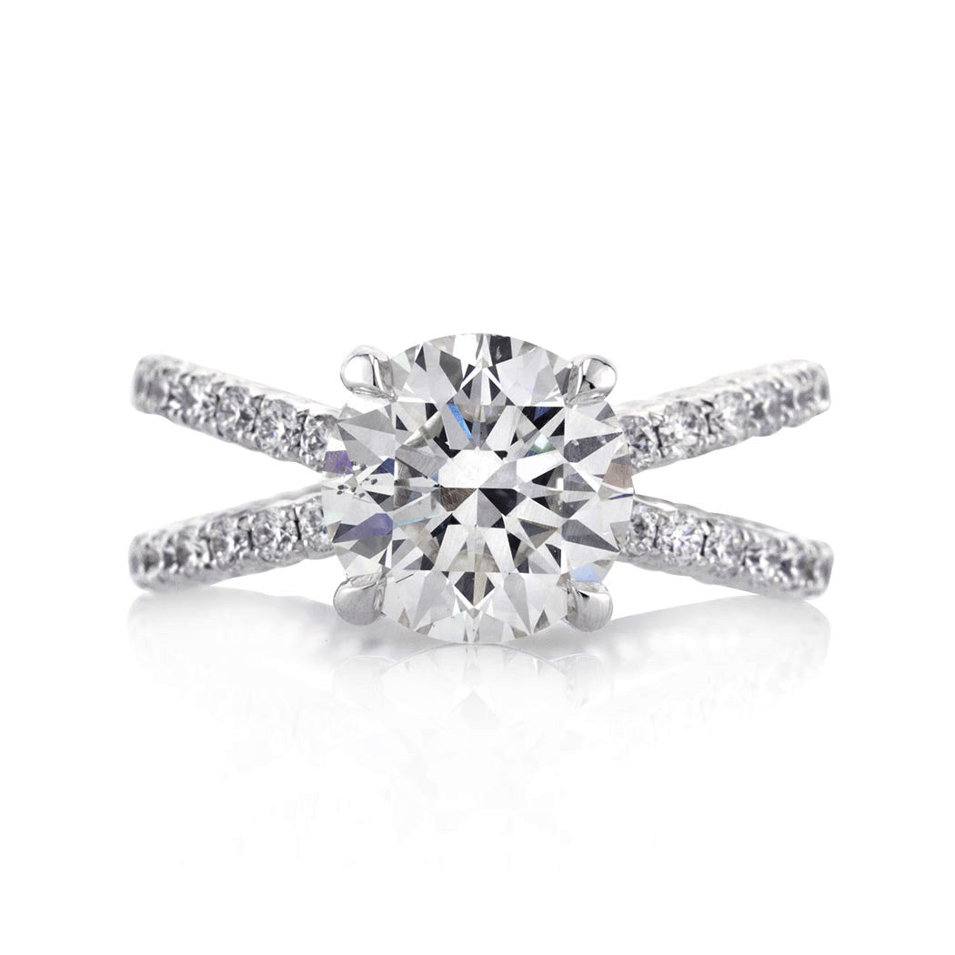 3.36ct Round Brilliant Cut Diamond Engagement Ring