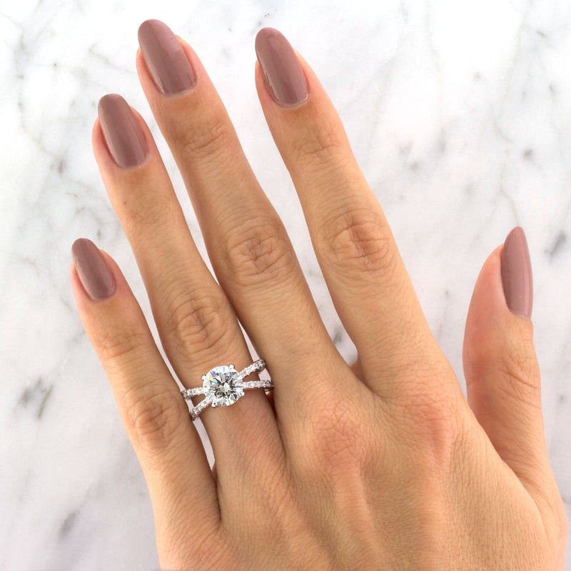 3.36ct Round Brilliant Cut Diamond Engagement Ring