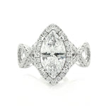 3.07ct Marquise Cut Diamond Infinity Engagement Ring