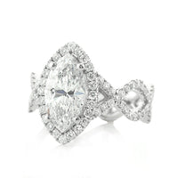 3.07ct Marquise Cut Diamond Infinity Engagement Ring