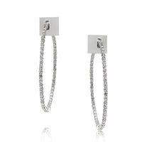 5.80ct Round Brilliant Cut Diamond Hoop Earrings in 18k White Gold