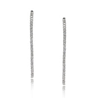 5.80ct Round Brilliant Cut Diamond Hoop Earrings in 18k White Gold
