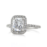 1.36ct Radiant Cut Vintage Diamond Engagement Ring