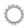 5.00ct Asscher Cut Diamond Eternity Band in 18k White Gold