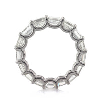 5.00ct Asscher Cut Diamond Eternity Band in 18k White Gold