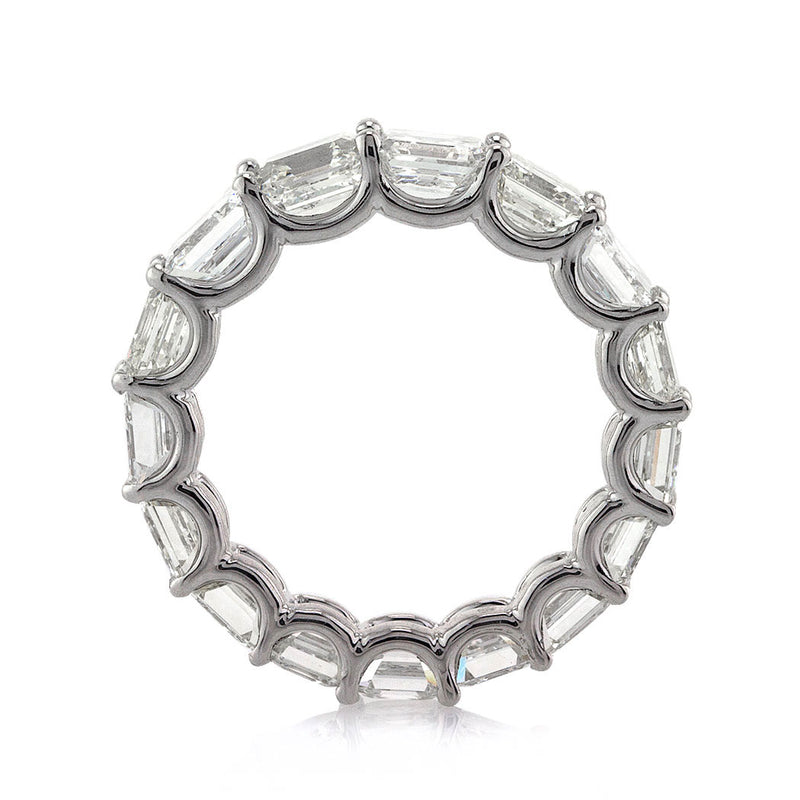 5.00ct Asscher Cut Diamond Eternity Band in 18k White Gold