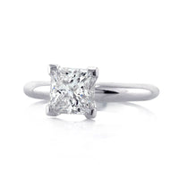 1.21ct Princess Cut Diamond Solitaire Engagement Ring