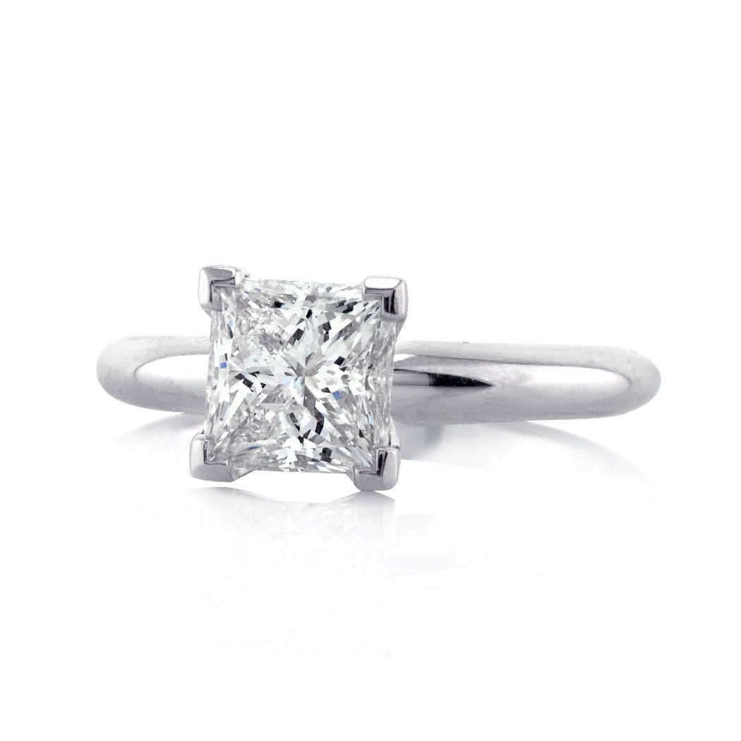 1.21ct Princess Cut Diamond Solitaire Engagement Ring