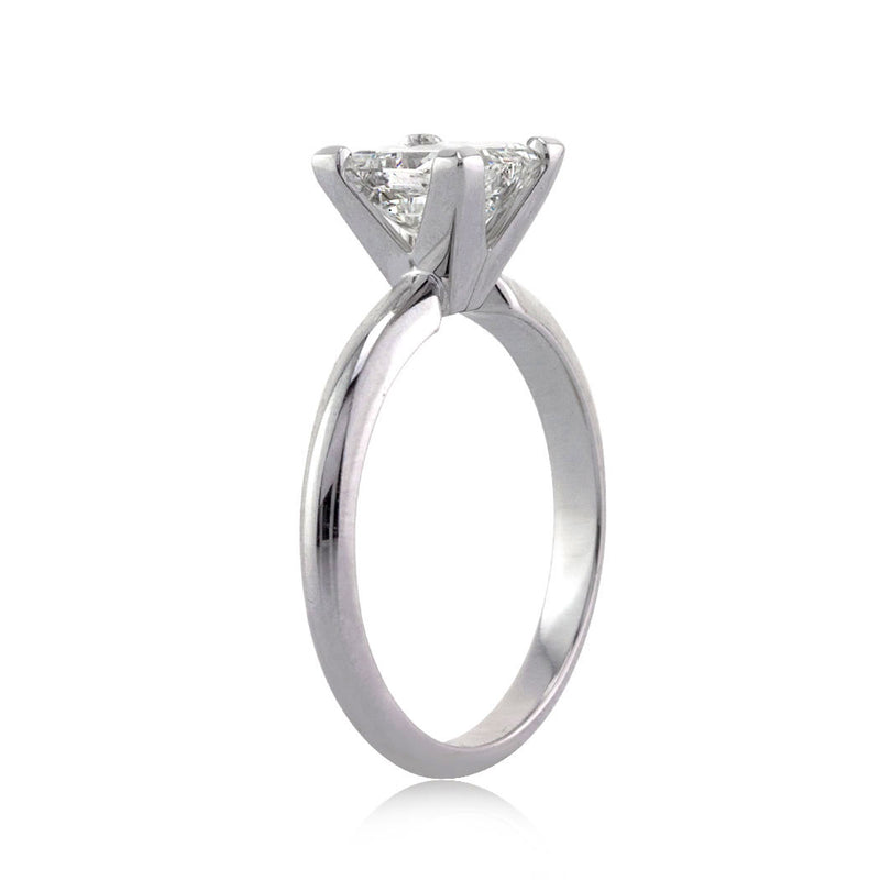 1.21ct Princess Cut Diamond Solitaire Engagement Ring