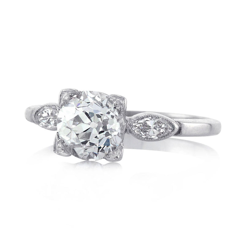 1.47ct Old European Cut Diamond Vintage Engagement Ring