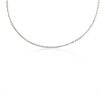 6.45ct Round Brilliant Cut Diamond Tennis Necklace in 18k White Gold in 16.5'
