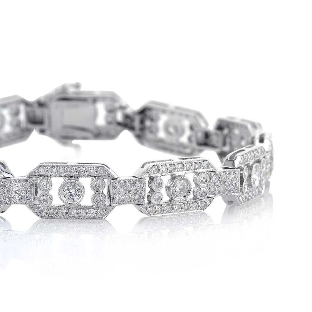 2.75ct Round Brilliant Cut Diamond Link Bracelet