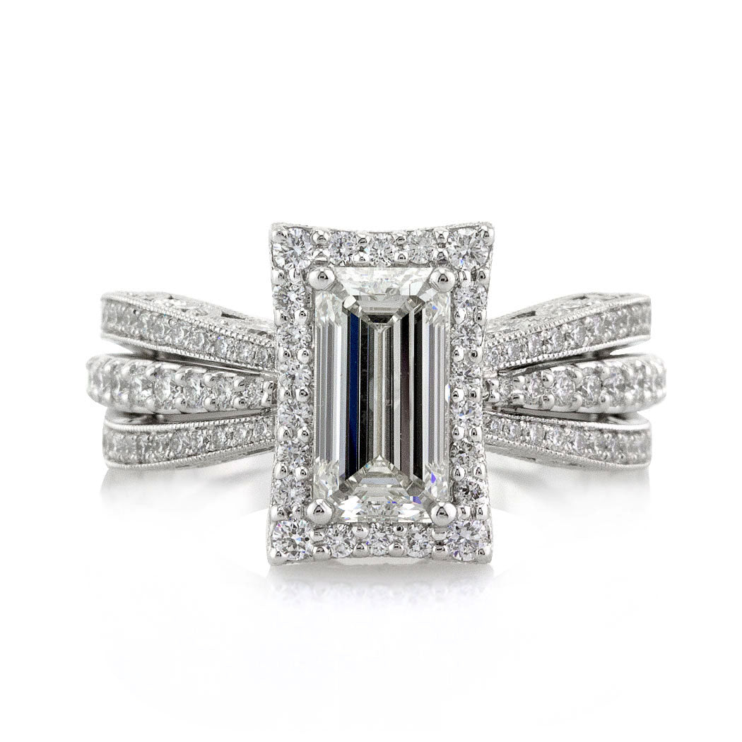 2.76ct Emerald Cut Diamond Engagement Ring