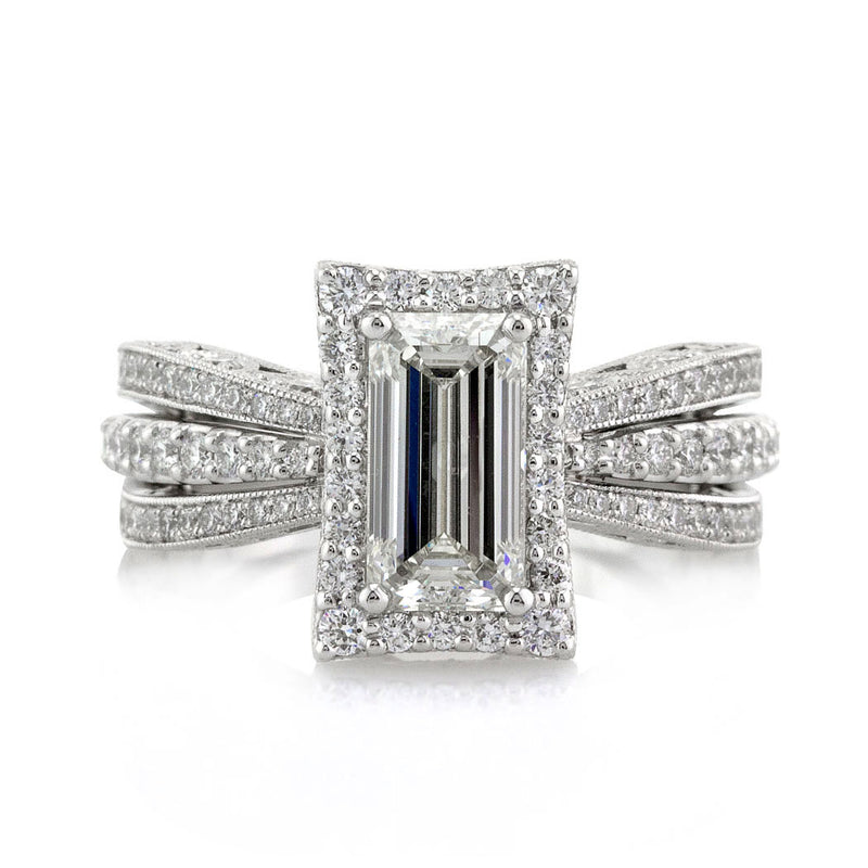 2.76ct Emerald Cut Diamond Engagement Ring