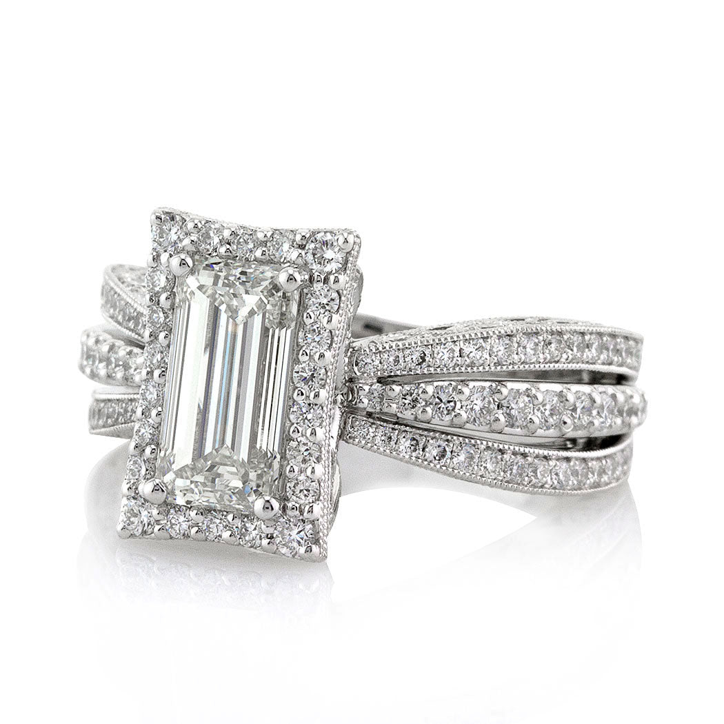 2.76ct Emerald Cut Diamond Engagement Ring