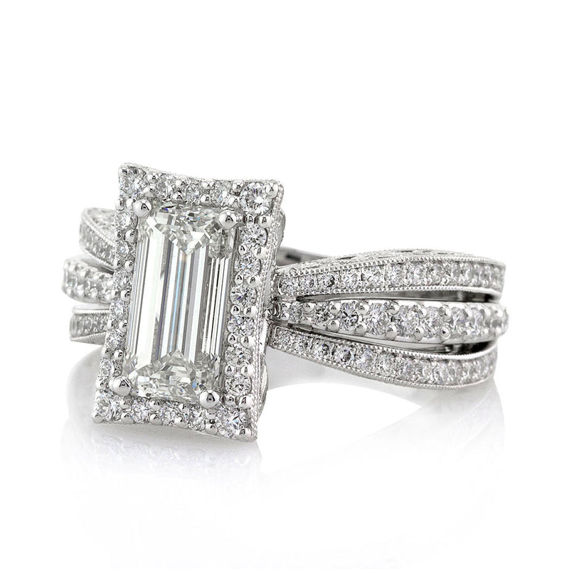2.76ct Emerald Cut Diamond Engagement Ring