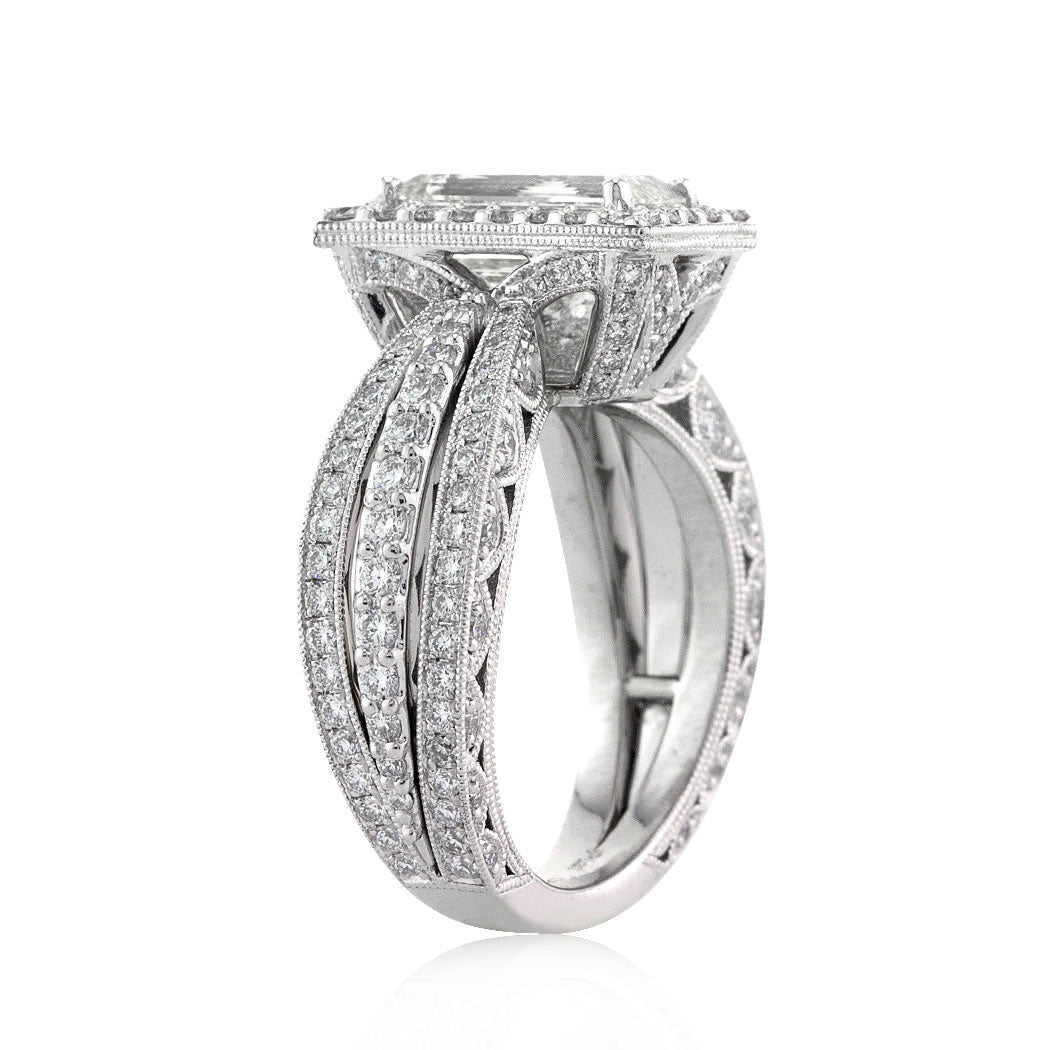 2.76ct Emerald Cut Diamond Engagement Ring