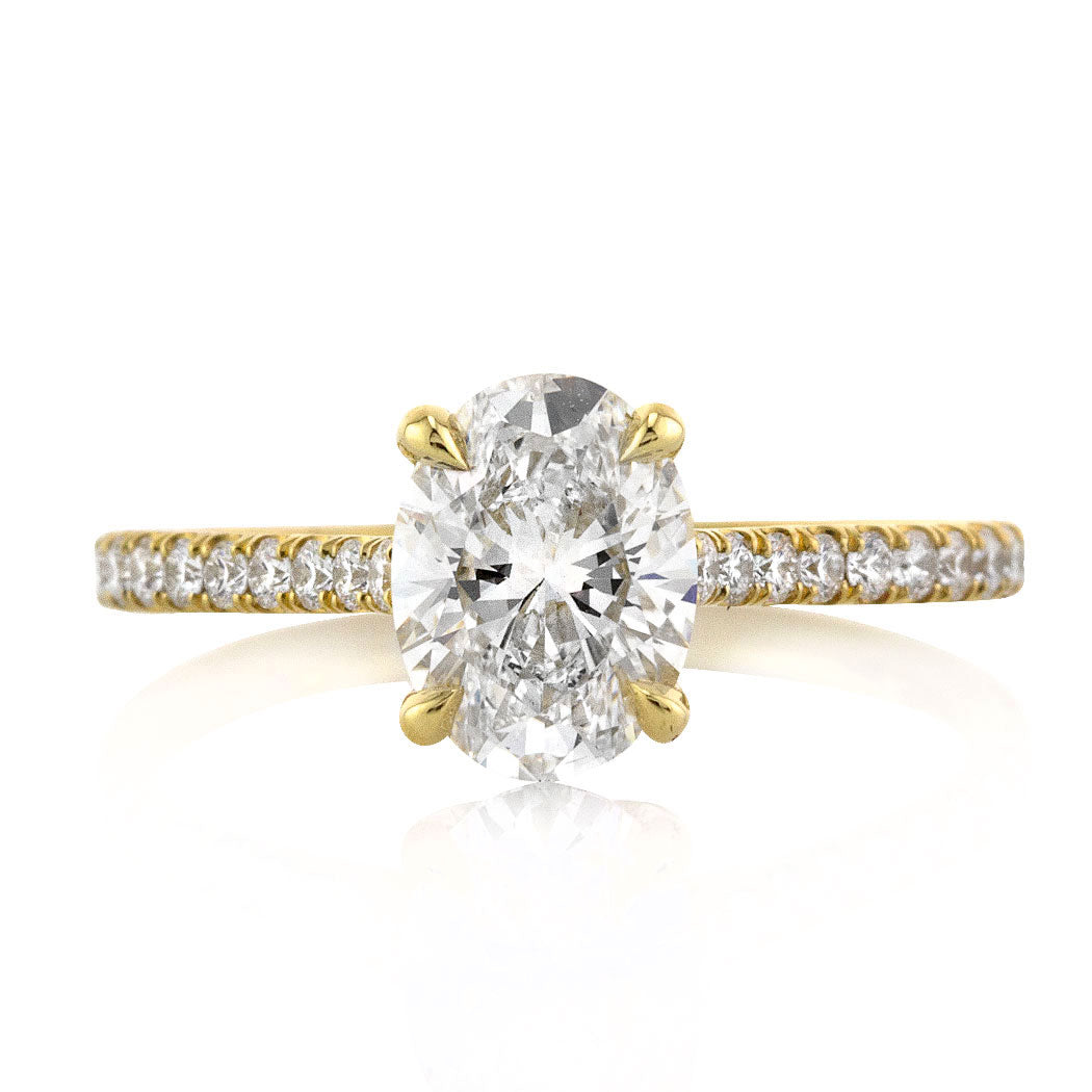 1.31ct Oval Cut Diamond Engagement Ring