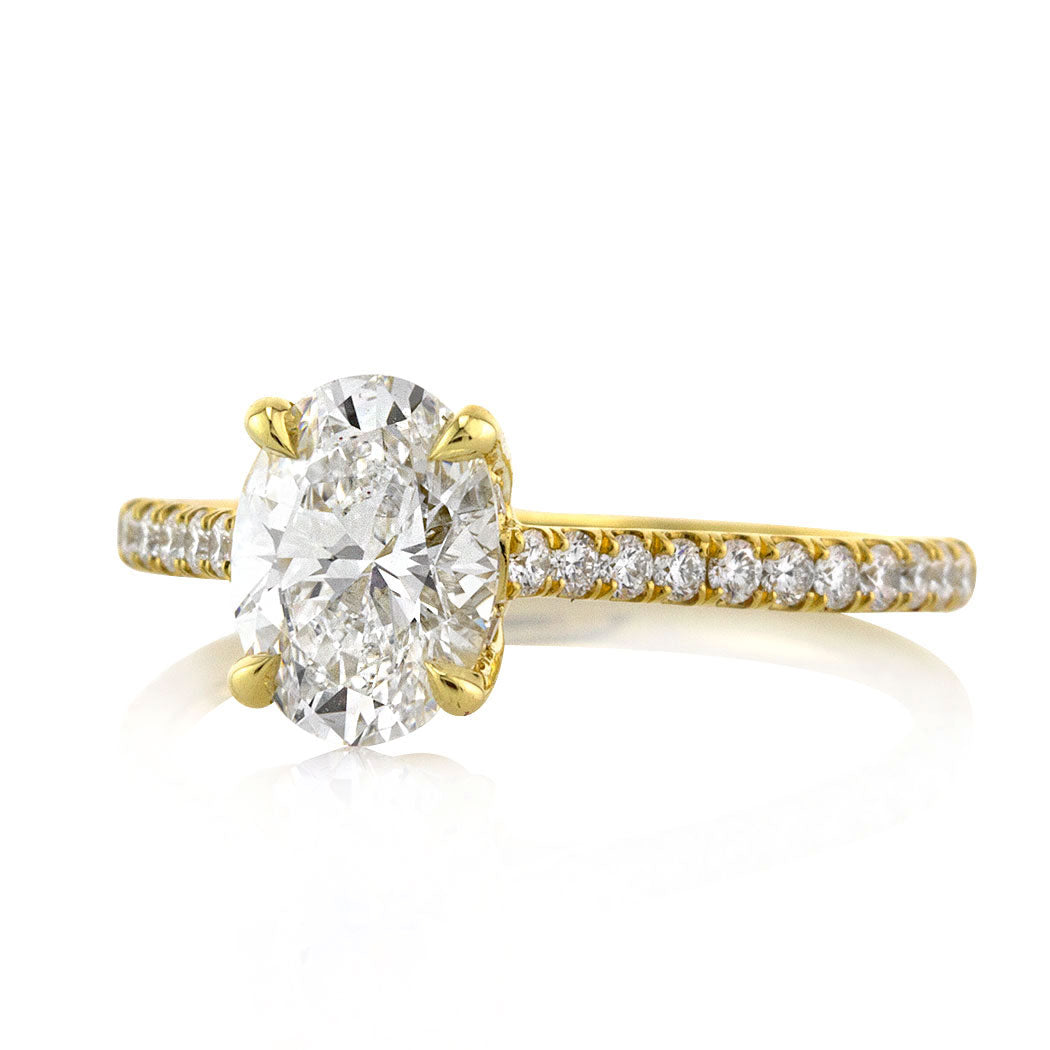 1.31ct Oval Cut Diamond Engagement Ring