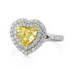 1.91ct Fancy Intense Yellow Heart Shaped Diamond Engagement Ring