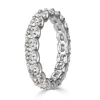 3.40ct Cushion Cut Diamond Eternity Band in Platinum