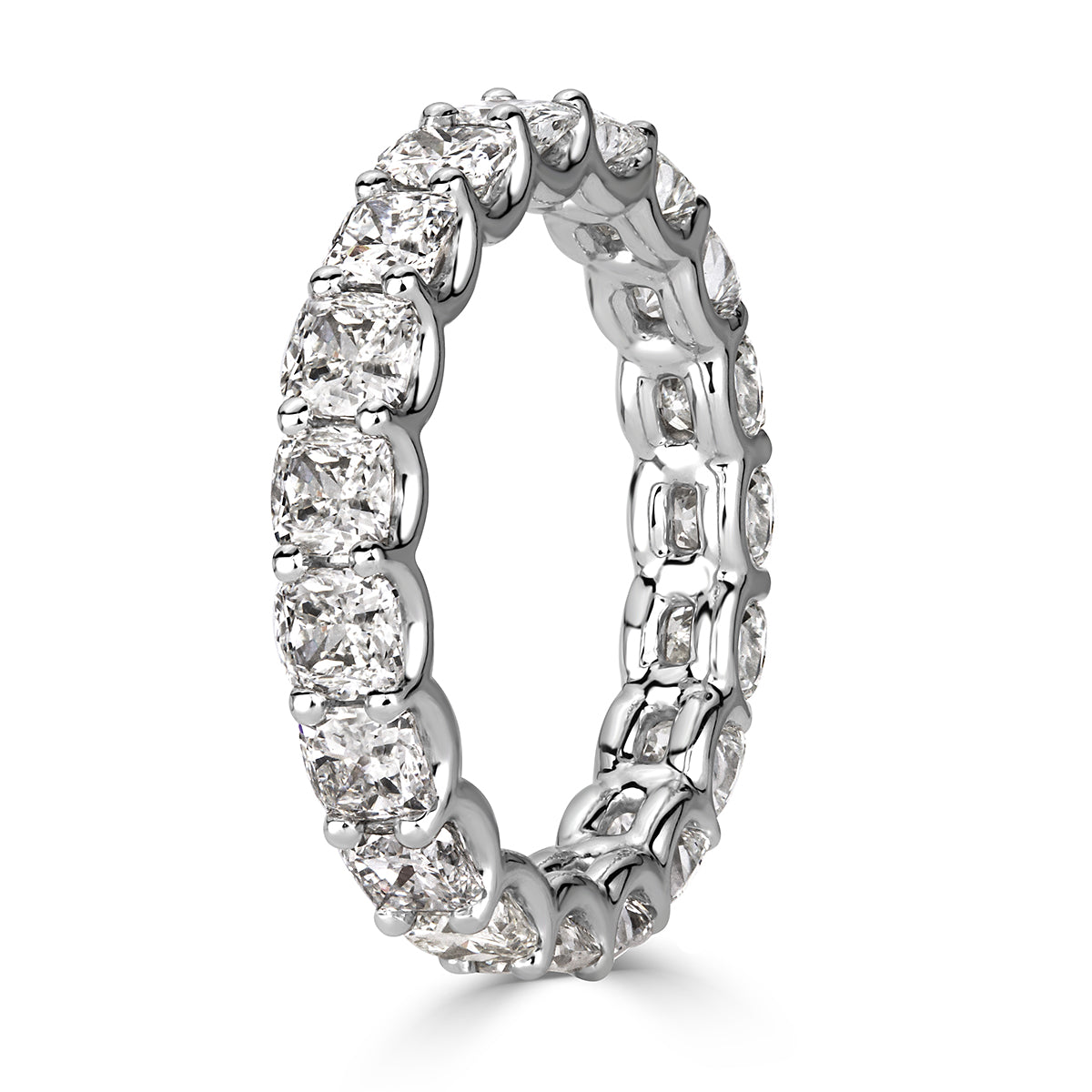 3.40ct Cushion Cut Diamond Eternity Band in Platinum