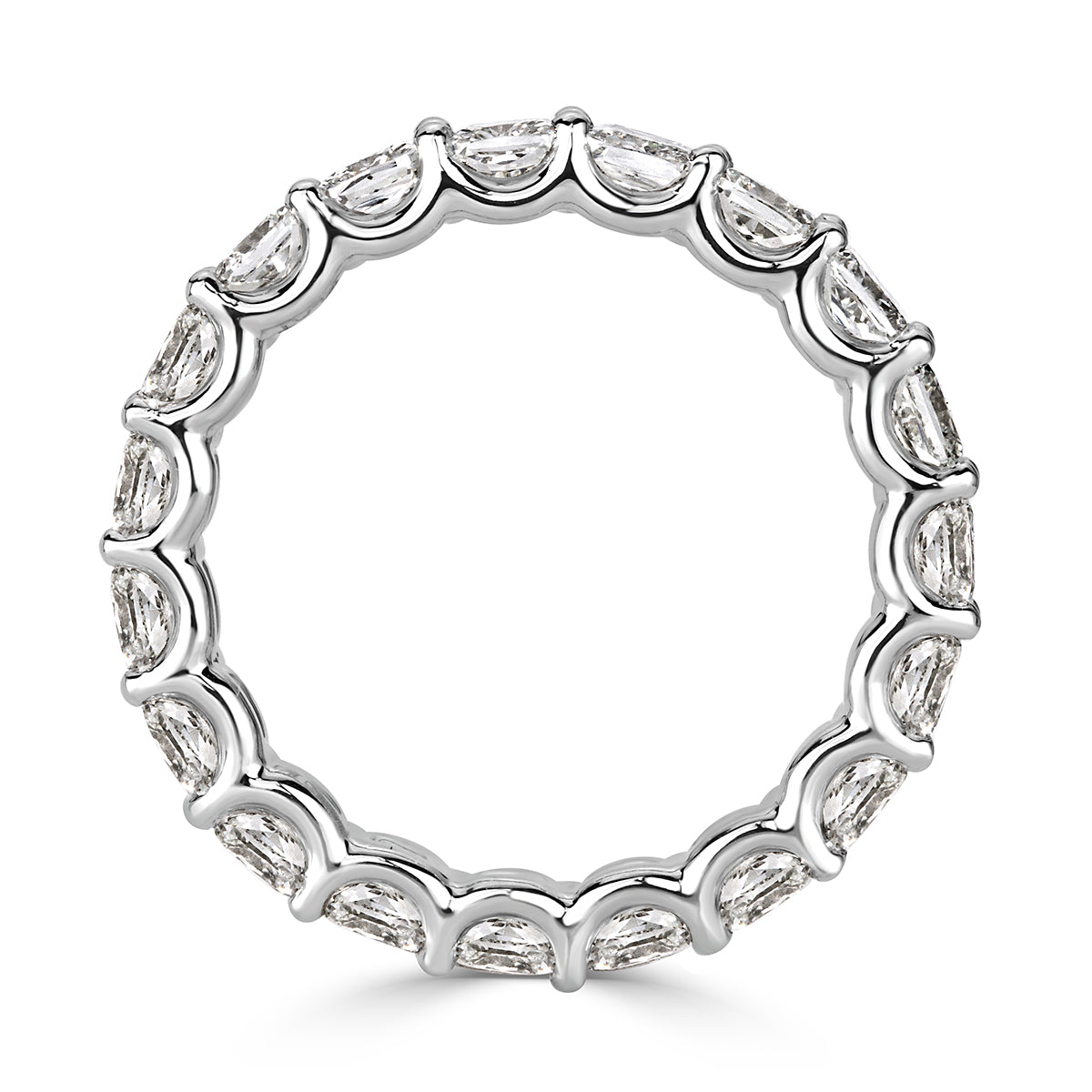 3.40ct Cushion Cut Diamond Eternity Band in Platinum