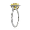 2.65ct Fancy Light Yellow Round Brilliant Cut Diamond Engagement Ring