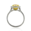 2.65ct Fancy Light Yellow Round Brilliant Cut Diamond Engagement Ring