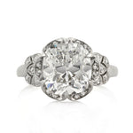 5.40ct Old Mine Cut Diamond Vintage Engagement Ring
