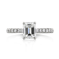 1.37ct Emerald Cut Diamond Engagement Ring