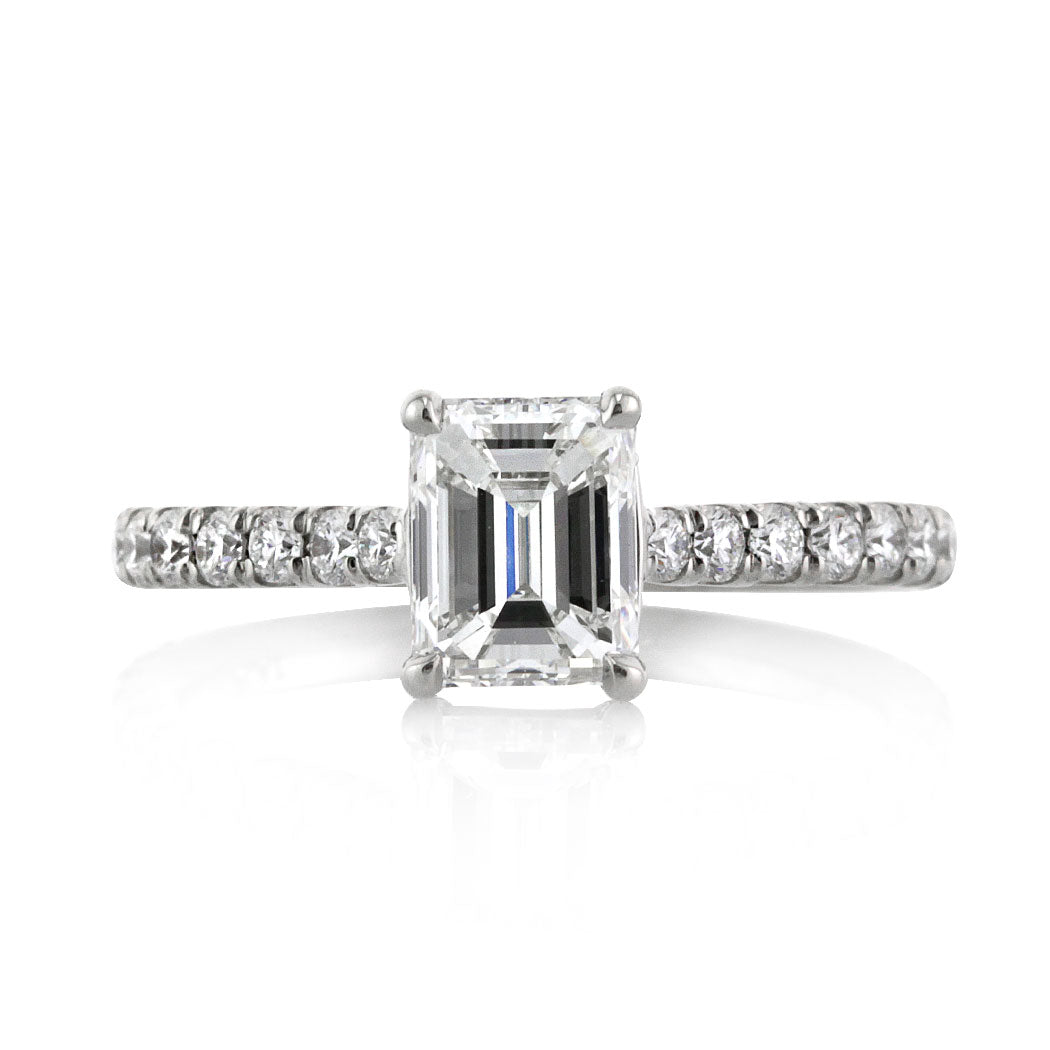 1.37ct Emerald Cut Diamond Engagement Ring