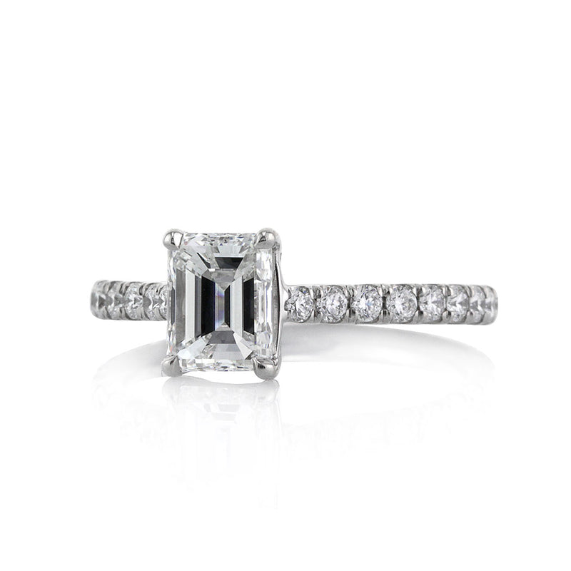 1.37ct Emerald Cut Diamond Engagement Ring