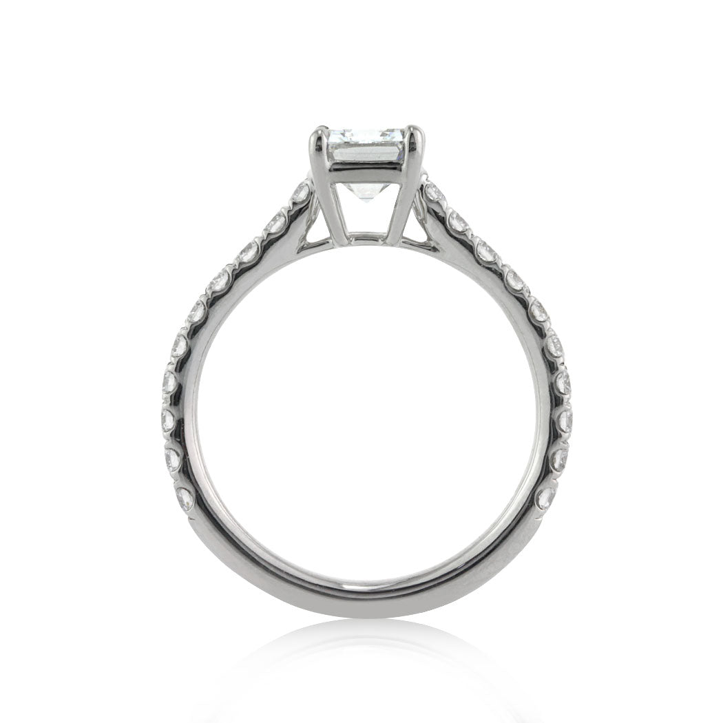 1.37ct Emerald Cut Diamond Engagement Ring