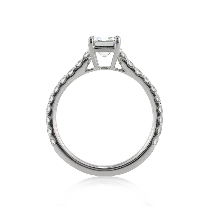 1.37ct Emerald Cut Diamond Engagement Ring