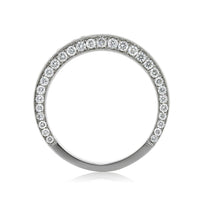 1.00ct Round Brilliant Cut Diamond Three-Sided Band in Platinum