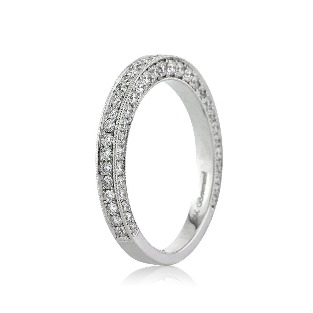 1.00ct Round Brilliant Cut Diamond Three-Sided Band in Platinum