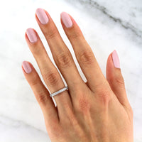 1.00ct Round Brilliant Cut Diamond Three-Sided Band in Platinum