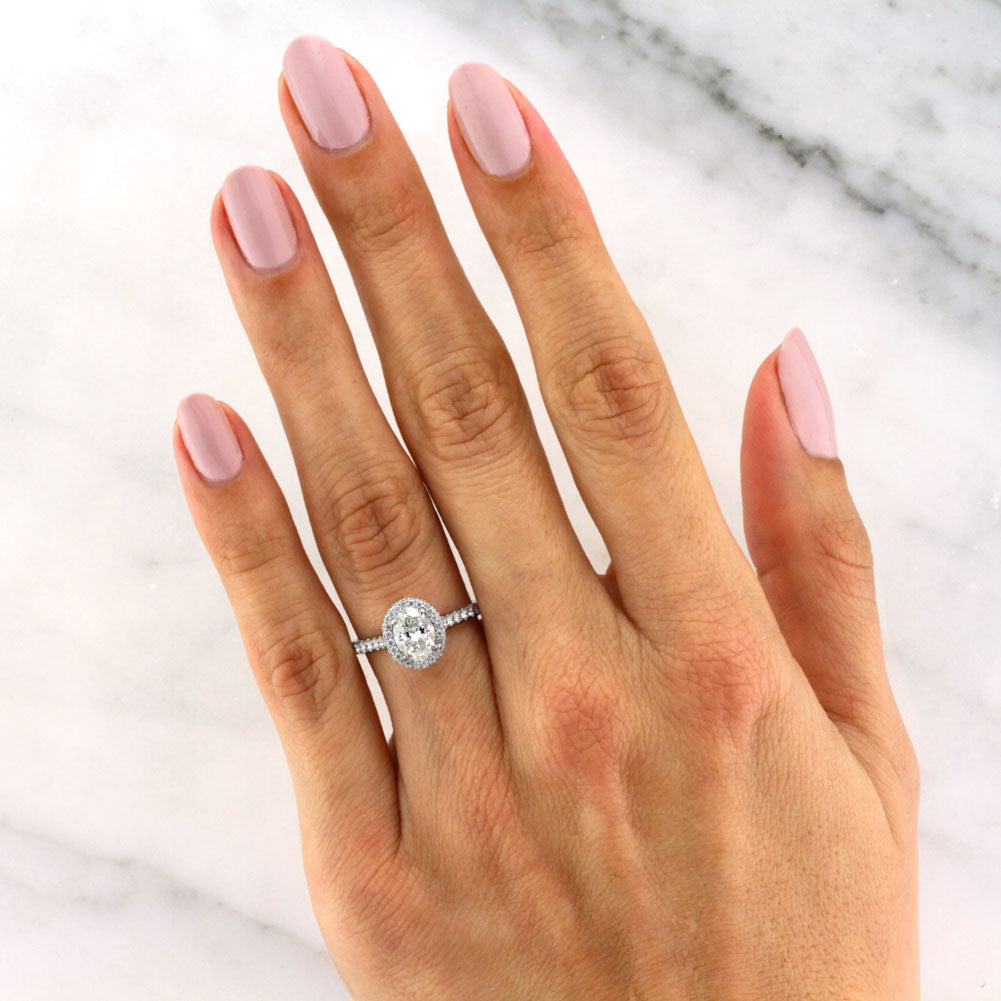 1.72ct Oval Cut Diamond Engagement Ring