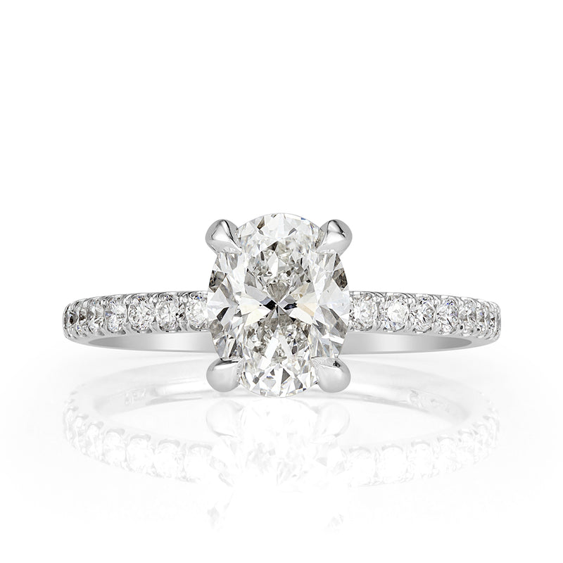2.11ct Oval Cut Diamond Engagement Ring