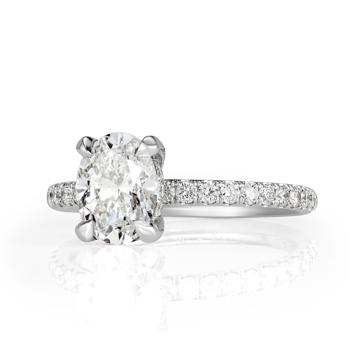 2.11ct Oval Cut Diamond Engagement Ring
