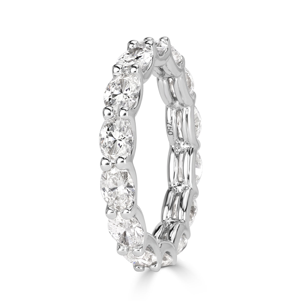 2.50ct Oval Cut Diamond Eternity Band in Platinum