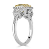 3.46ct Fancy Yellow Radiant Cut Diamond Engagement Ring
