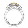 3.46ct Fancy Yellow Radiant Cut Diamond Engagement Ring