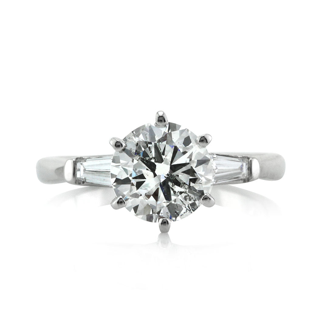 2.15ct Round Brilliant Cut Diamond Three-Stone Engagement Ring