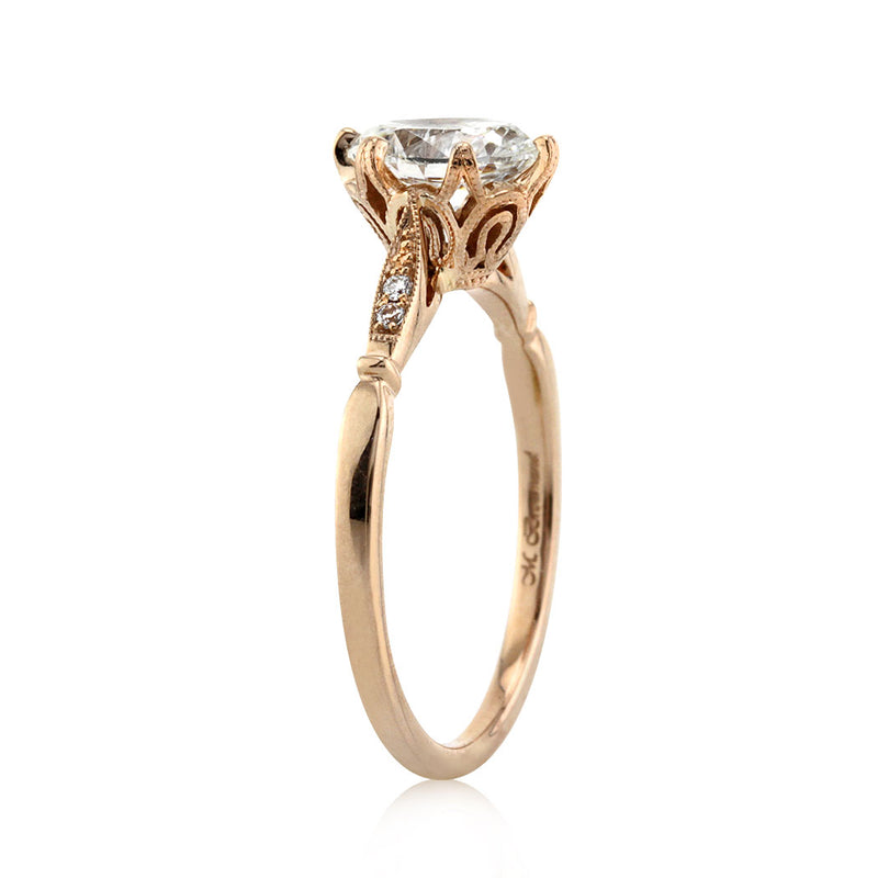 1.04ct Oval Cut Diamond Engagement Ring