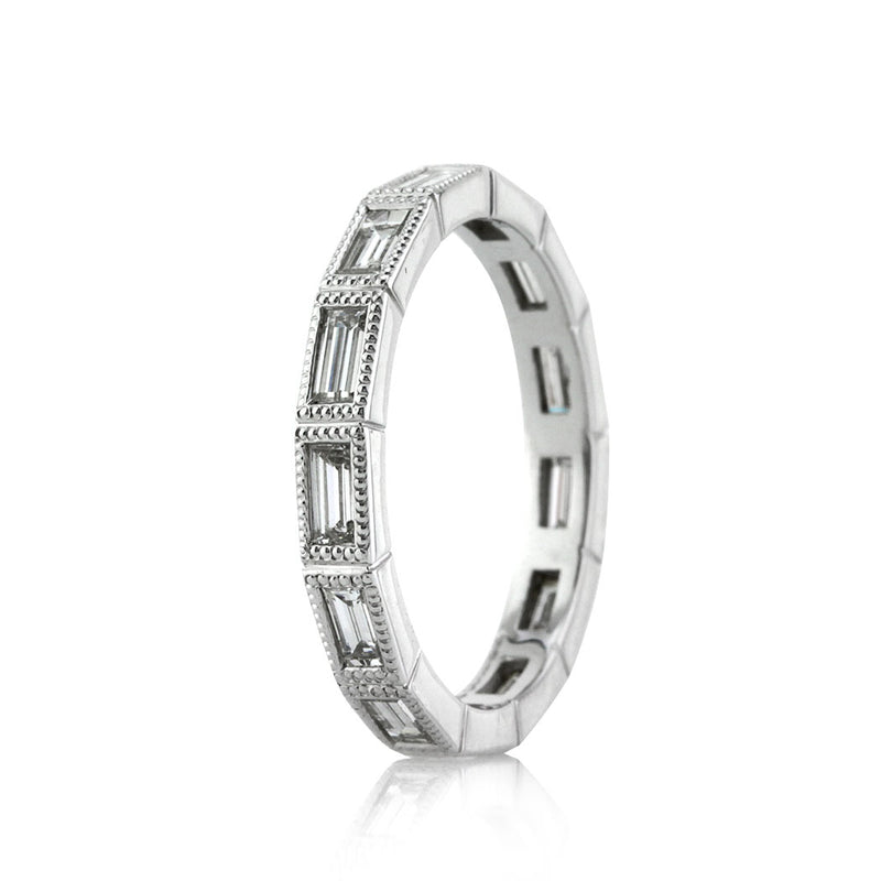 1.10ct Baguette Cut Diamond Eternity Band in 18k White Gold