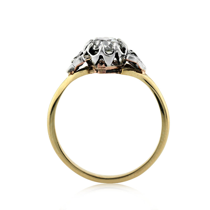 0.94ct Old Mine Cut Diamond Engagement Ring
