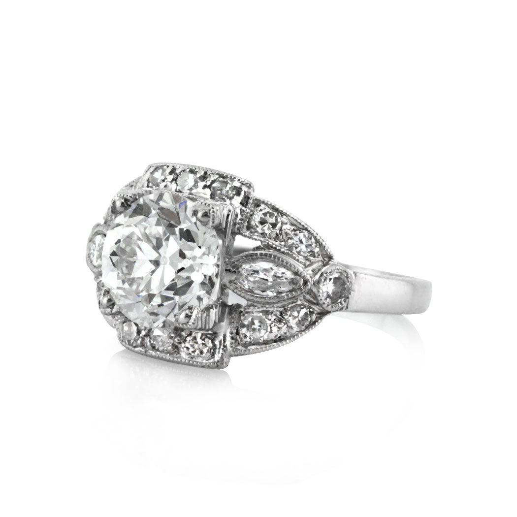 2.05ct Old European Cut Diamond Engagement Ring