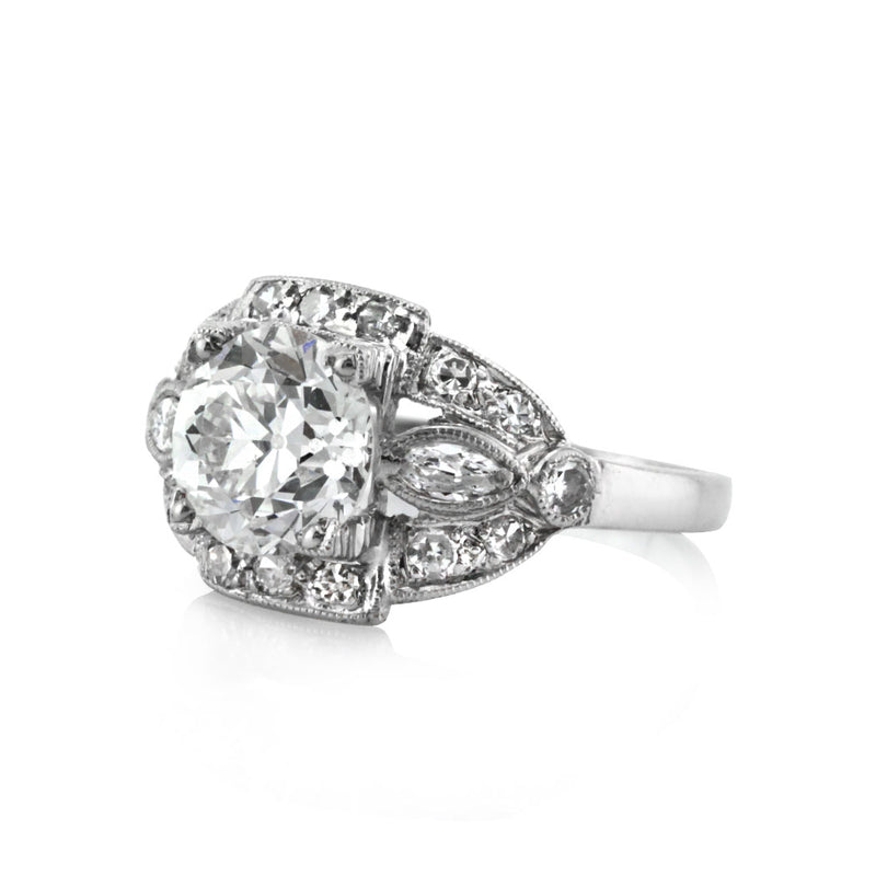 2.05ct Old European Cut Diamond Engagement Ring